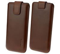 Suncase Custodia In Pelle Per Smartphone Cover In Vera Pelle Per Swissvoice C50s
