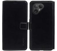 Suncase® Custodia In Pelle Pieghevole Cover Libro Nera Per Fairphone 5