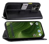 Suncase® Custodia In Pelle Pieghevole Cover Libro Nera Per Fairphone 6