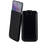 Suncase Custodia in vera pelle compatibile con Crosscall STELLAR M6. Dimensioni interne: circa 170 x 82 x 15 mm (adatta solo con silicone/custodia/bumper) in nero