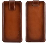 Suncase Custodia In Vera Pelle Slim Case Etui Per Blackview A80 Plus