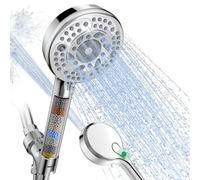SunCleanse Filtered Shower Head with Handheld, 9-Spray Setting Detachable Showerhead with Filters, Shower Head for Hard Water - Filtered Chlorine, Improve Skin and Hair Texture, Chrome