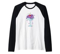 Sundae con Gelato alla Frutta e Una Ciliegia Maglia con Maniche Raglan