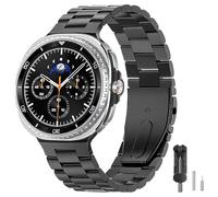 SUNDAREE Cinturino Compatibile con Samsung Galaxy Watch 8 Classic 46MM/44MM 40MM LTE(2025),No Gap Uomo Donna Metallo Acciaio Orologio Cinturini Smartwatch Band per SM-L500/SM-L330/SM-L320,Nero