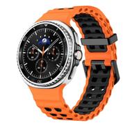 SUNDAREE Cinturino Compatibile con Samsung Galaxy Watch 9/8 Classic 46MM 44MM 40MM LTE,Bicolor Uomo Donna Soffici Silicone Orologio Cinturini Bracciale para SM-L500/SM-L350/SM-L340/L330,Aranci Nero