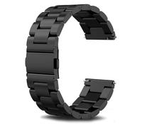 SUNDAREE Compatibile con Cinturino Garmin Vívoactive 6 5 3/Venu/Sq 2/Vívomove 3 Trend/Forerunner 245 645 55 Music 165,20MM Nero Uomo Acciaio Inossidabile Metallo Orologio Cinturini Ricambio