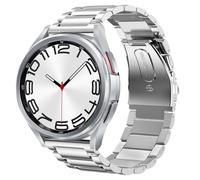 SUNDAREE Compatibile con Cinturino Samsung Galaxy Watch 6 4 Classic 47MM 46MM 43MM 42MM LTE/Watch 6 5 4 44MM 40MM/Watch 5 Pro 45MM,20MM Argento Uomo Donna Acciaio Metallo Orologio Cinturini Ricambio