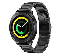 SUNDAREE Compatibile con Cinturino Samsung Gear Sport/Galaxy Active/Garmin Venu Sq 2/Huawei Watch GT 3 42mm/Amazfit GTS 4 MINI,20MM Nero Acciaio Inossidabile Ricambio Braccialetto Orologio da Polso