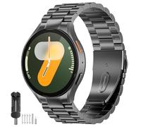 SUNDAREE No Gap Cinturino Compatibile con Samsung Galaxy Watch 7 44MM 40MM/Watch 6 Claissc 47MM/5 Pro 45MM,Uomo Metallo Acciaio Orologio Cinturini Band per Watch FE/6/5/4 46MM 43MM 42MM,Grigio