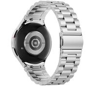 SUNDAREE One Click Cinturino Compatibile con Samsung Galaxy Watch 7 44MM/6 Classic 47MM/5 Pro 45MM/FE,No Gap Uomo Metallo Acciaio Orologio Cinturini Band per Watch 7/6/5/4 40MM 43MM 46MM 42MM,Argento