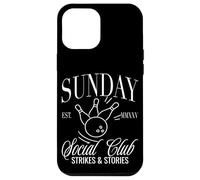 Sunday Club Bowling Strikes & Storie Grafica Custodia per iPhone 12 Pro Max