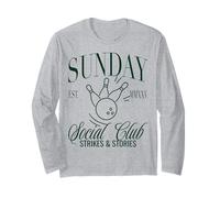 Sunday Club Bowling Strikes & Storie Grafica Maglia a Manica