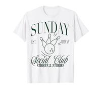 Sunday Club Bowling Strikes & Storie Grafica Maglietta