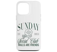 Sunday Club Padel Crew Walls Are Friends Graphic Custodia per iPhone 13 Pro Max