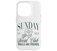 Sunday Club Padel Crew Walls Are Friends Graphic Custodia per iPhone 14 Pro