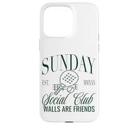 Sunday Club Padel Crew Walls Are Friends Graphic Custodia per iPhone 15 Pro Max