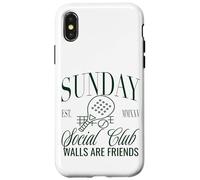 Sunday Club Padel Crew Walls Are Friends Graphic Custodia per iPhone X/XS