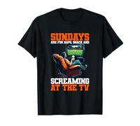 Sunday Football Porta Le Vibrazioni del Giorno del Gioco per Uomo e Donna Maglietta