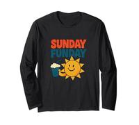 Sunday Funday Retro Vibes Weekend Mood Funny Chill Citazione Maglia a Manica