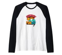 Sunday Funday Retro Vibes Weekend Mood Funny Chill Citazione Maglia con Maniche Raglan