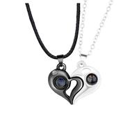 Sundaylike life Collana magnetica con rose per lui e lei I Love You, collana magnetica in 100 lingue, per donne, uomini, amici, regalo per la festa della mamma, da parte della figlia, D, misura unica