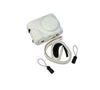 SundayZaZa Custodia protettiva in pelle PU per fotocamera Panasonic Lumix ZS99 TZ99, bianco, Custodia protettiva completa