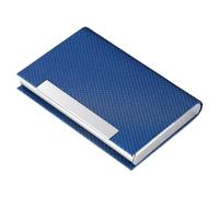 sundee Porta biglietti da visita, porta carte di credito professionale in metallo per donne e uomini, sottile, porta carte di credito, magnetico, portatile, elegante borsa per sociale, 24023 Lf-blu