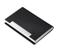 sundee Porta biglietti da visita, porta carte di credito professionale in metallo per donne e uomini, sottile, porta carte di credito, magnetico, portatile, elegante borsa per sociale, 24023 Lf-nero,