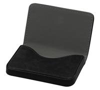 sundee Porta biglietti da visita, portafoglio in pelle PU con blocco RFID, con chiusura magnetica, per donne e uomini, porta carte di credito, portatile, elegante borsa per business sociale, Zzw-nero