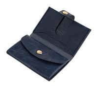 sundee Portafoglio da donna portamonete porta carte chiuso in pelle compatta doppia piega tasca portamonete con finestra ID, Blu scuro