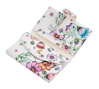 sundee Portafoglio da donna portamonete porta carte chiuso in pelle compatta doppia piega tasca portamonete con finestra ID, Viola