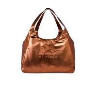 SUNDEK Borsa Shopper Laminata con Logo (Coffee)