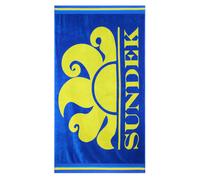 Sundek Telo mare Sponge Logo Over Sky 02 Blu/Verde Unisex Taglia unica