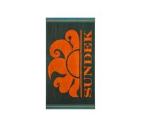SUNDEK Classic Logo, Telo Mare in Jacquard con Logo (Camo Green 02)