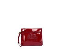 SUNDEK Clutch Bag, Pochette con Moschettone (Deep Scarlet)