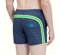 SUNDEK Costume da Bagno Corto Vita Elasticata Iconic Taffeta Arcobaleno 2 Colori (IT, Testo, M, Regular, Regular, Navy 01)