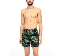 Sundek Uomo Costume Short M420BDP0153 50153 Deep Forest Arancio Fluo L/Camouflage arancio fluo