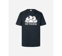 Sundek Logo Sun M - T-shirt - Uomo - Blu Navy M
