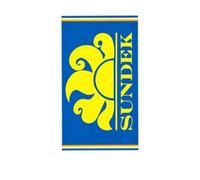 SUNDEK Reef - Telo mare da uomo, blu e giallo, con logo