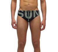 SUNDEK Swim Brief, Slip Mare con Logo da Uomo (IT, Testo, 3XL, Regular, Regular, Black 02)