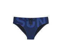 SUNDEK Swim Brief, Slip Mare con Logo da Uomo (IT, Testo, L, Regular, Regular, Navy 04)