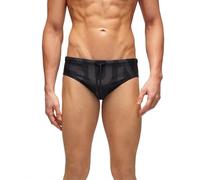 SUNDEK Swim Brief, Slip Mare con Logo da Uomo (IT, Testo, S, Regular, Regular, Black 03)