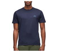 SUNDEK T-Shirt Girocollo con Logo M129 (IT, Testo, 3XL, Regular, Regular, Navy Blu)