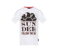Sundek T-Shirt Mare Logo Sole Con Scritta Bianco Bambino 6 Anni
