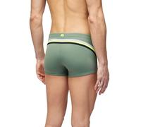 SUNDEK Zion Short, Costume da Mare a Boxer da Uomo (IT, Testo, L, Regular, Regular, Dark AR. Green)