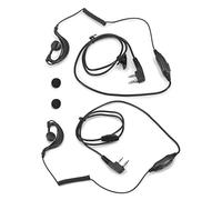 SUNDELY® Auricolare auricolare per radio Mitex Wouxun Kenwood TK-3000 TK-3201 TK-3701D TH-F7E Baofeng UV-5R UV-B5 GT-3TP BF-888S 2-pin Walkie Talkie PTT G-shape Clip gancio gancio gancio (2 pezzi)