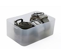 Sundis 1429900096 Contenitore Bure in plastica (PP), Perfetto per sistemare L'Ufficio, la Cucina, Il Bagno e Altro, Formato A5 Medio, Circa 24.2 x 15.5 x 9 cm, Trasparente