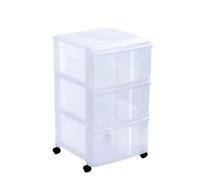 Sundis 7854005 Modulo Cassettiera con 3 Cassette Grande Modello Polipropilene Trasparente 38,5 x 36,5 x 65 cm