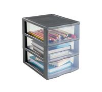 Sundis Orgamix 3T Cassettiera plastica, Grigio, A5 / 3 cassetti