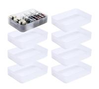 Sundis Pure Box, confezione da 8 piccoli contenitori in plastica trasparente, formato A5, ideali per piccoli oggetti, accessori, fai da te e piccole forniture
